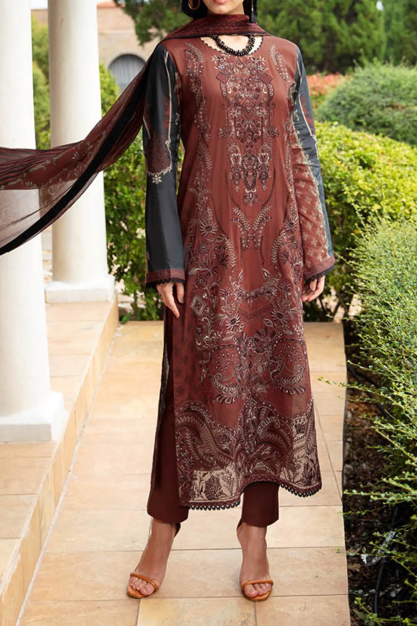 Riwayat By Ramsha Unstitched 3 Piece Luxury Lawn Vol-09 Collection'2024-Y-906