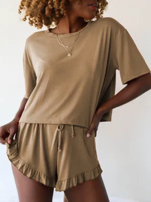 Round Neck Short Sleeve Home Set