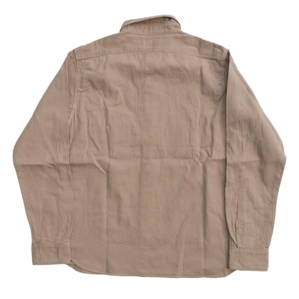 Samurai SJCBS24-HB Selvedge Herringbone Work Shirt (Beige)