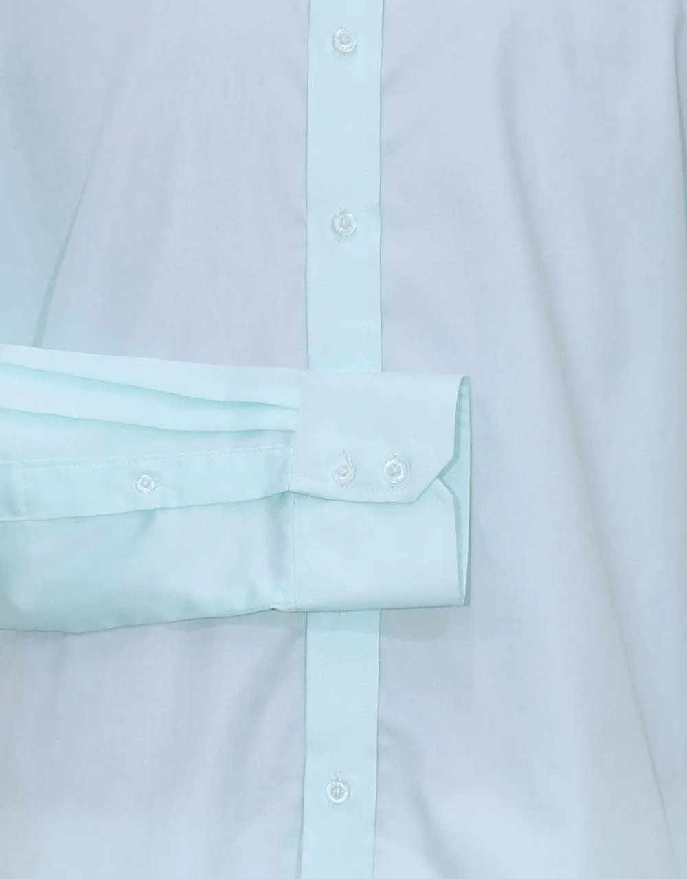 Sea Green Button Down Collar Shirt