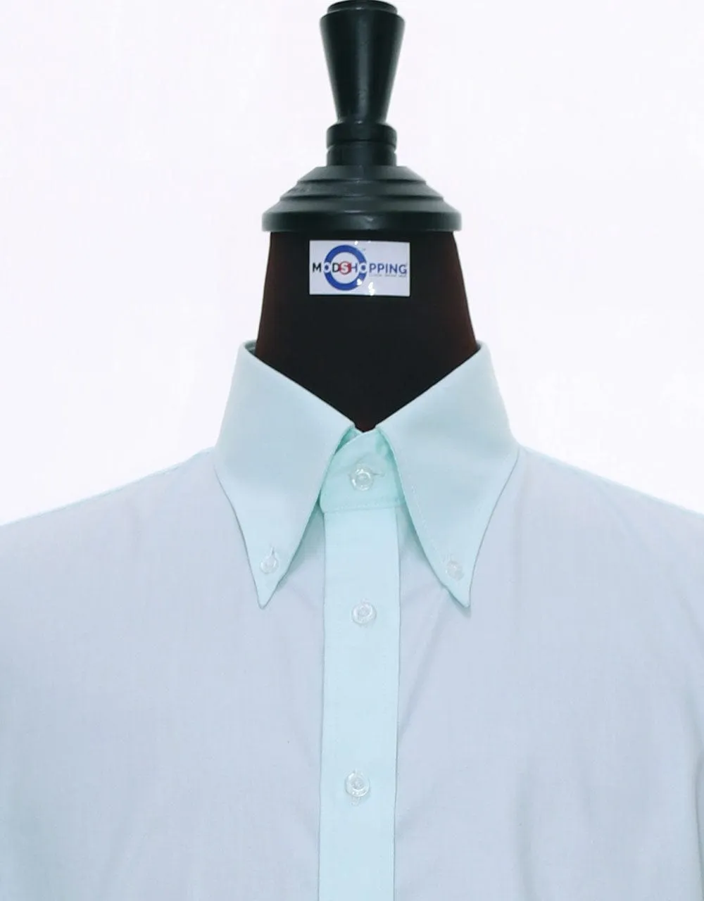 Sea Green Button Down Collar Shirt
