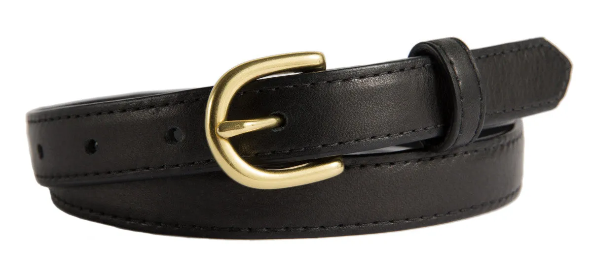 Soho Belt, (0.75") Gold Buckle
