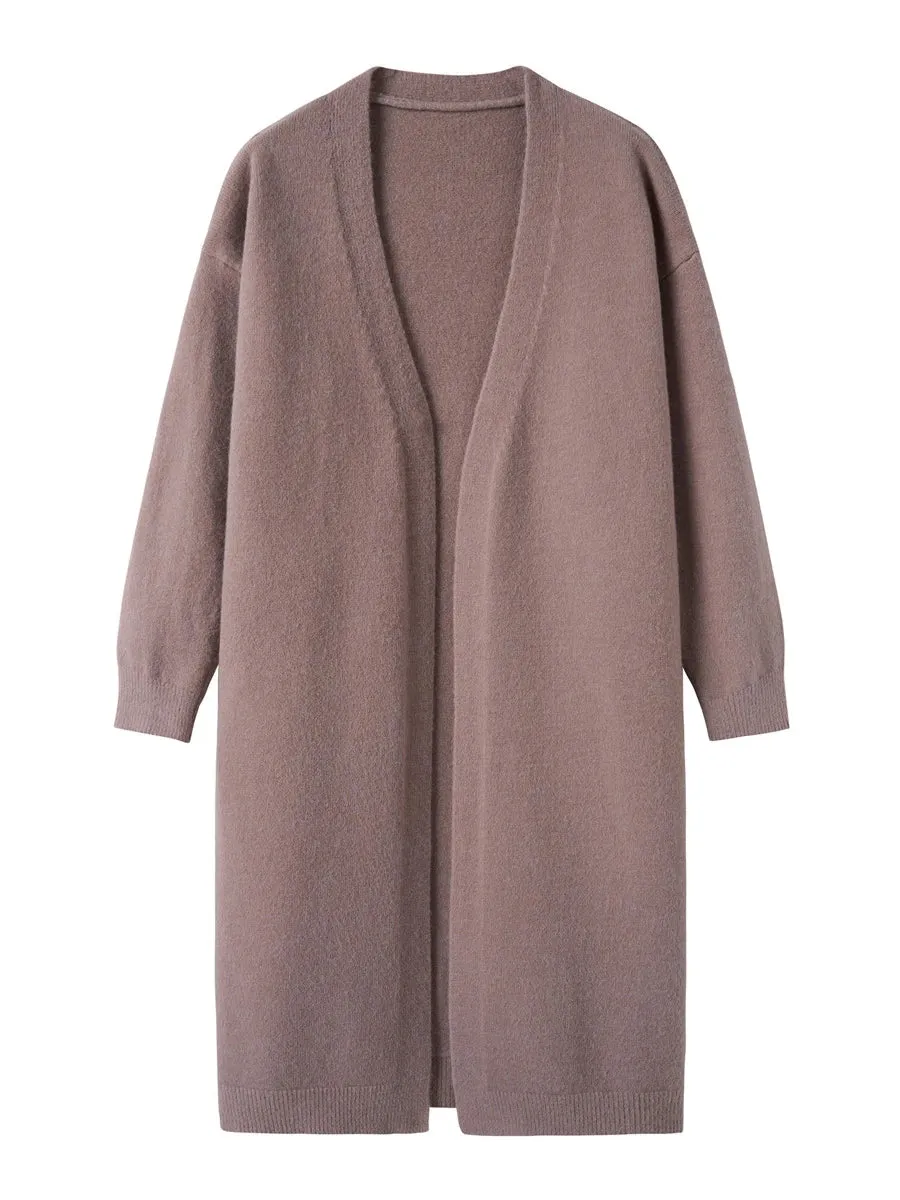 Spring Knitted Long Cardigan For Women Sweater Coat Female Fashion Autumn Outerwear Solid Lady Casual Clothes C-256