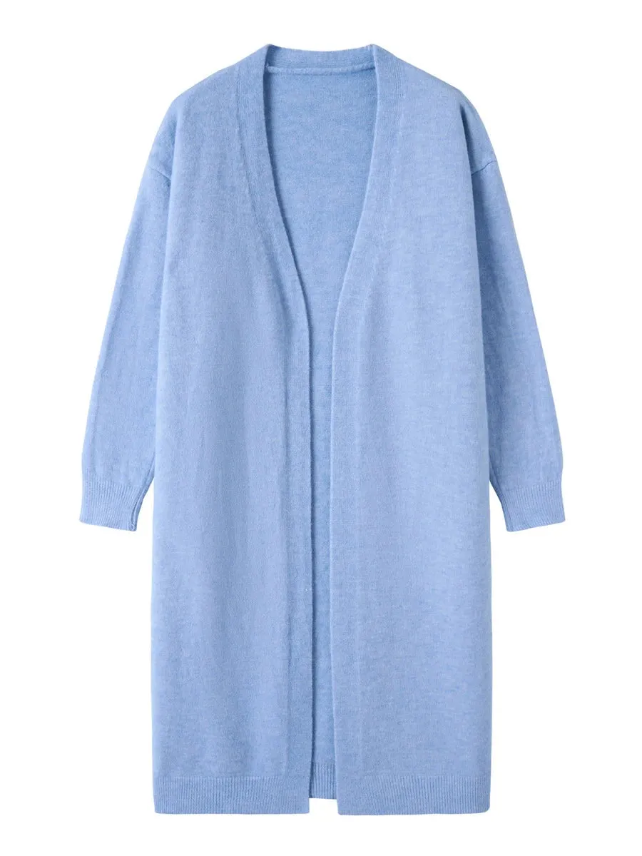 Spring Knitted Long Cardigan For Women Sweater Coat Female Fashion Autumn Outerwear Solid Lady Casual Clothes C-256