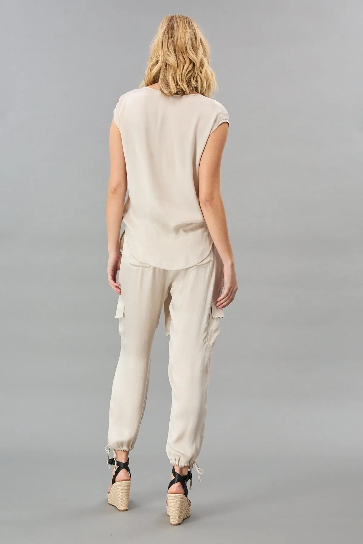 Textured Satin Tee