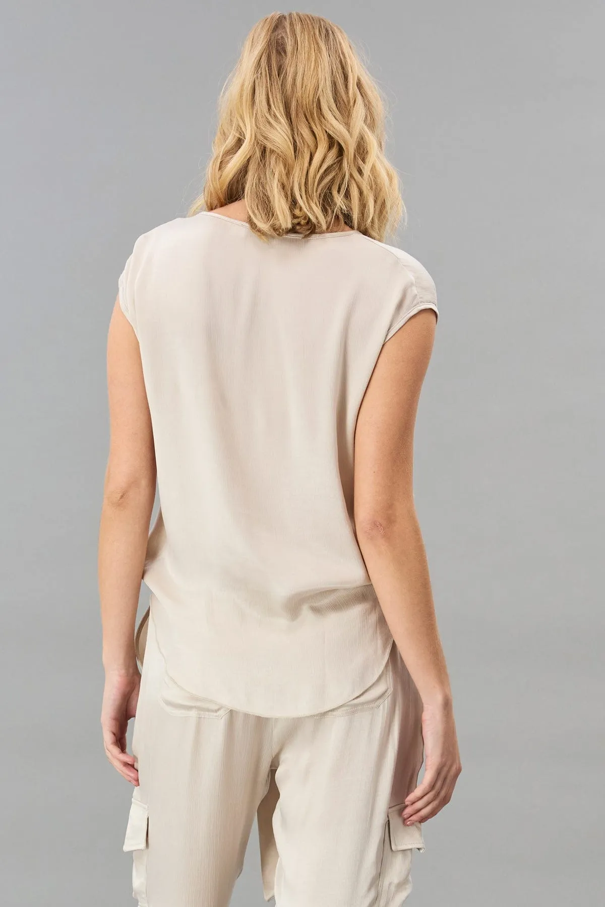 Textured Satin Tee