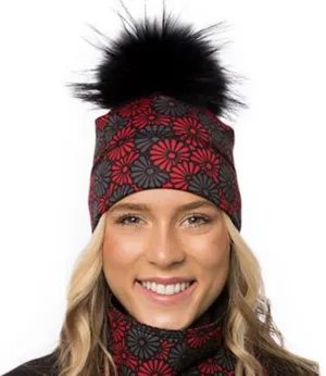 Tuque Chamonix à Pompon Fannie Fond Noir(Pompon Noir) d'Autrement et Alors