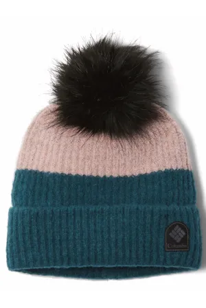 Tuque à Pompon Winter Blur Night Wave Dusty Pink de Columbia