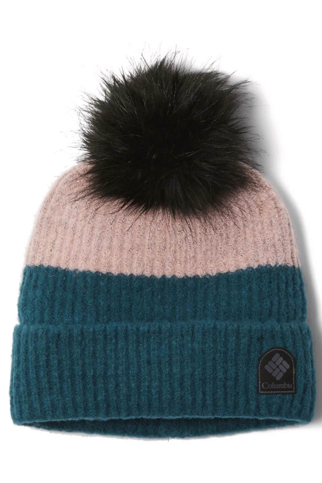 Tuque à Pompon Winter Blur Night Wave Dusty Pink de Columbia