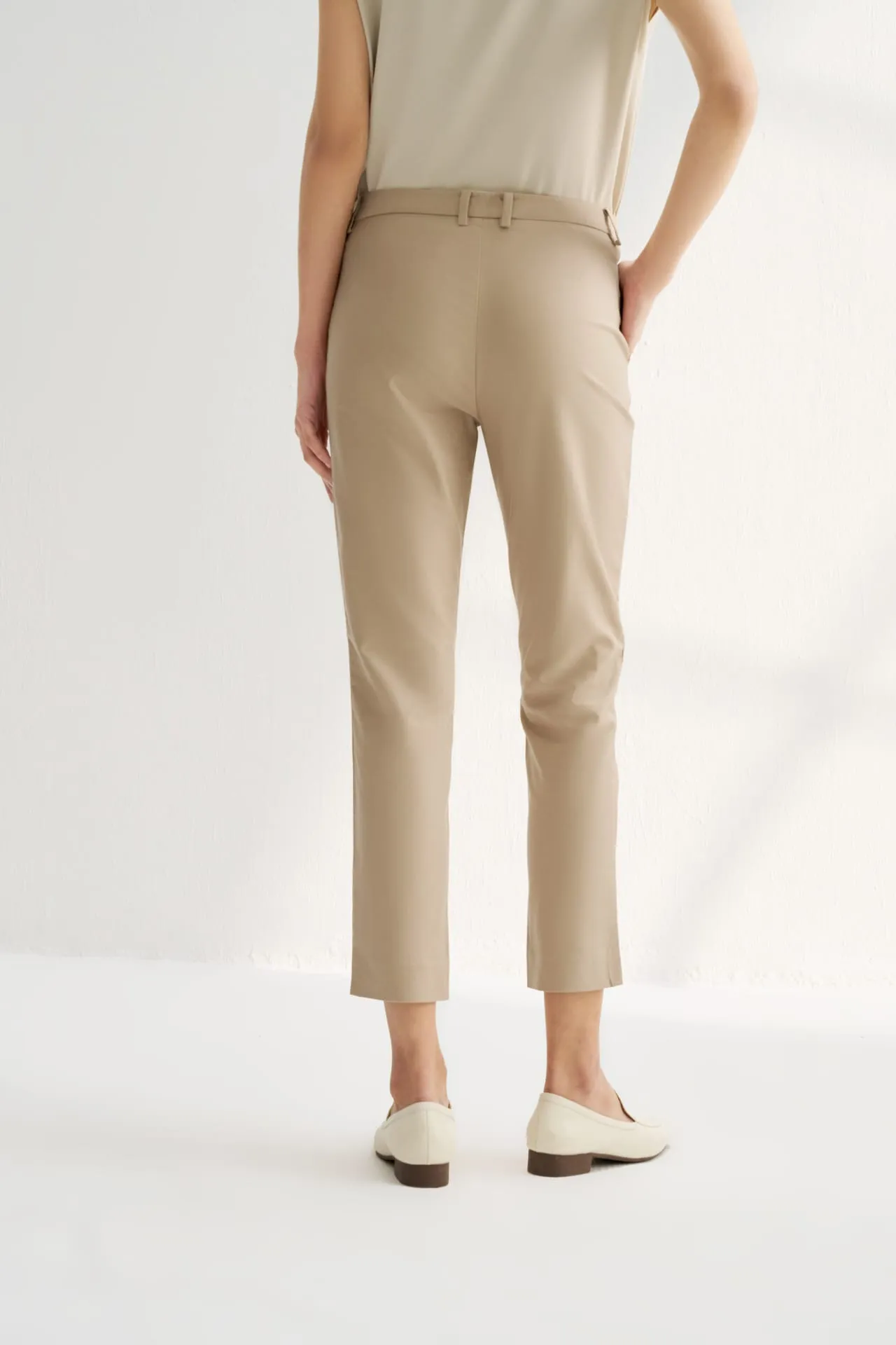 Twill Cotton Skinny Pants