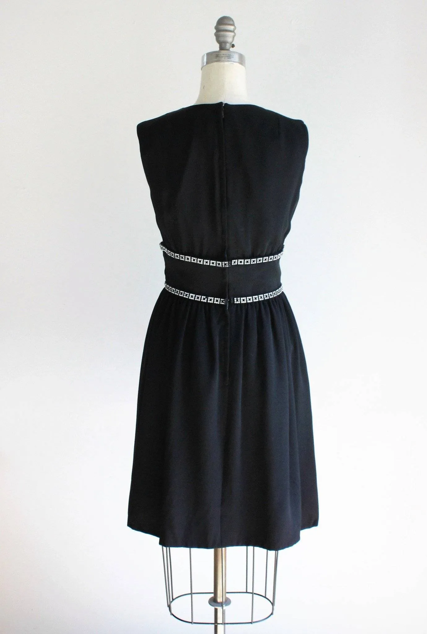 Vintage 1970s Romantica Victor Costa Black Cocktail Dress
