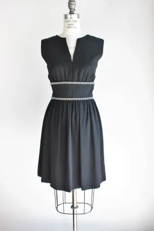 Vintage 1970s Romantica Victor Costa Black Cocktail Dress