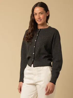 Volume Sleeve Cardigan_Graphite