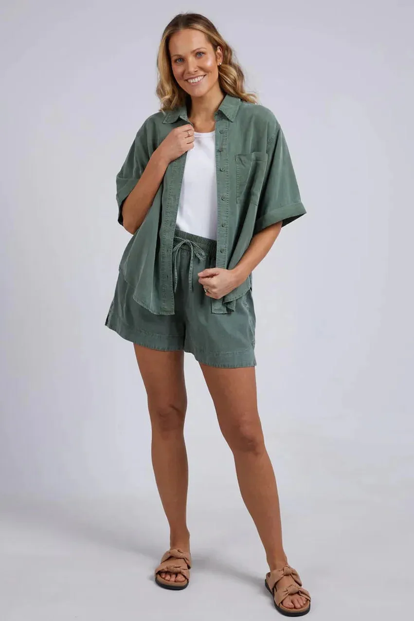Washed Shirt in Clover