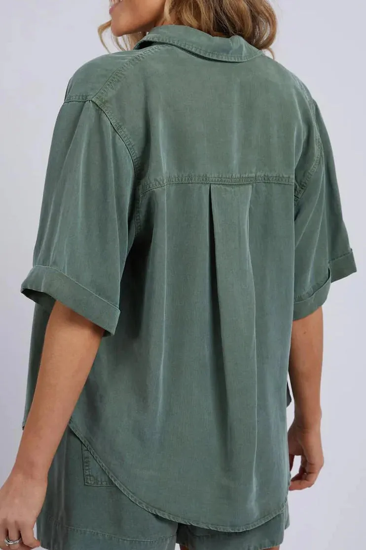 Washed Shirt in Clover