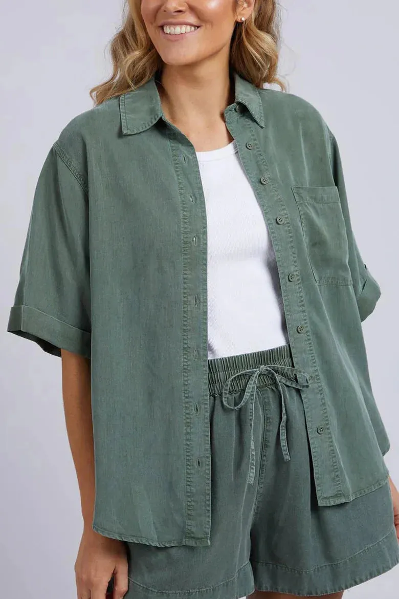 Washed Shirt in Clover