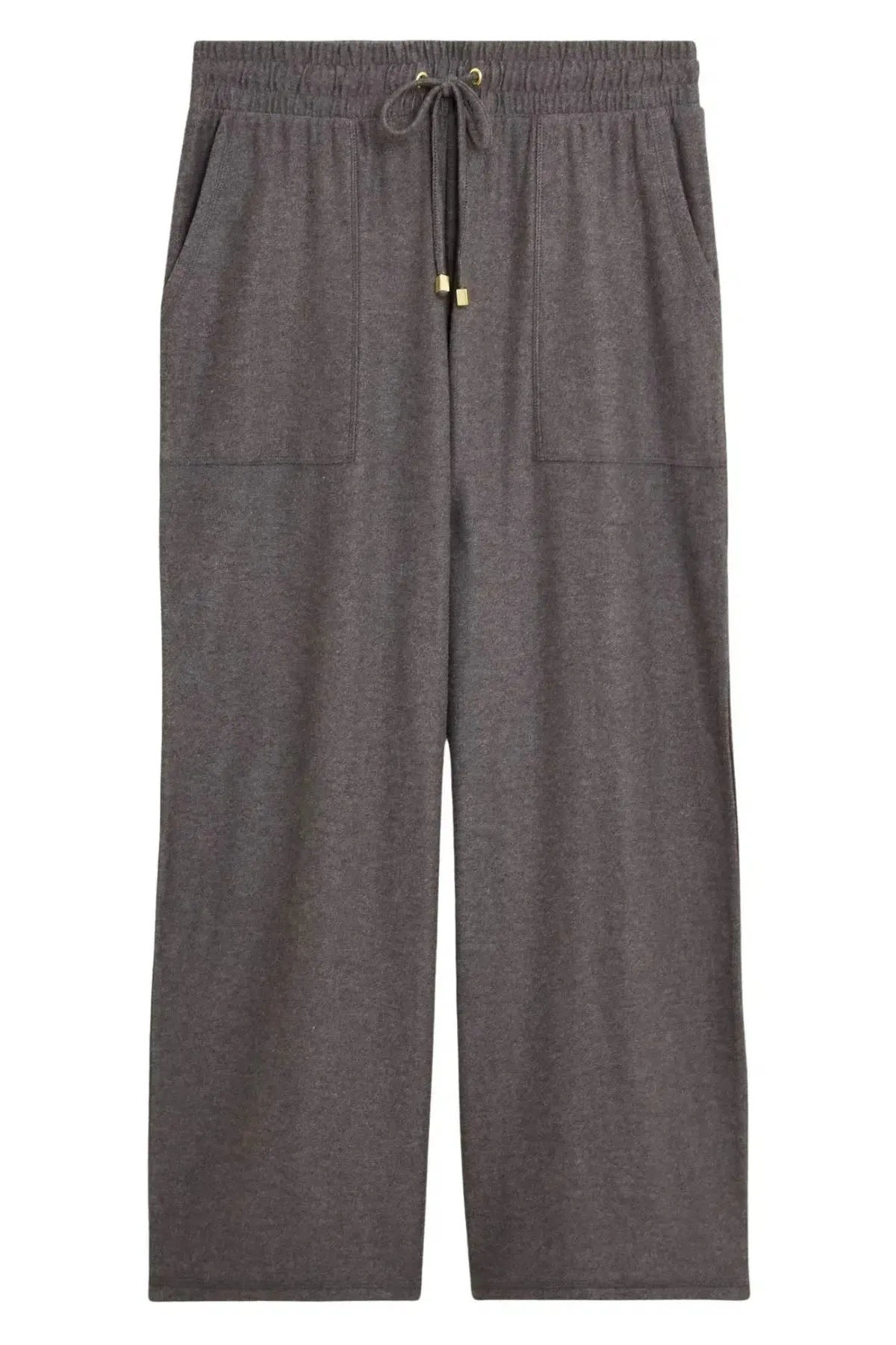 Wide Leg Cropped Jersey Pants