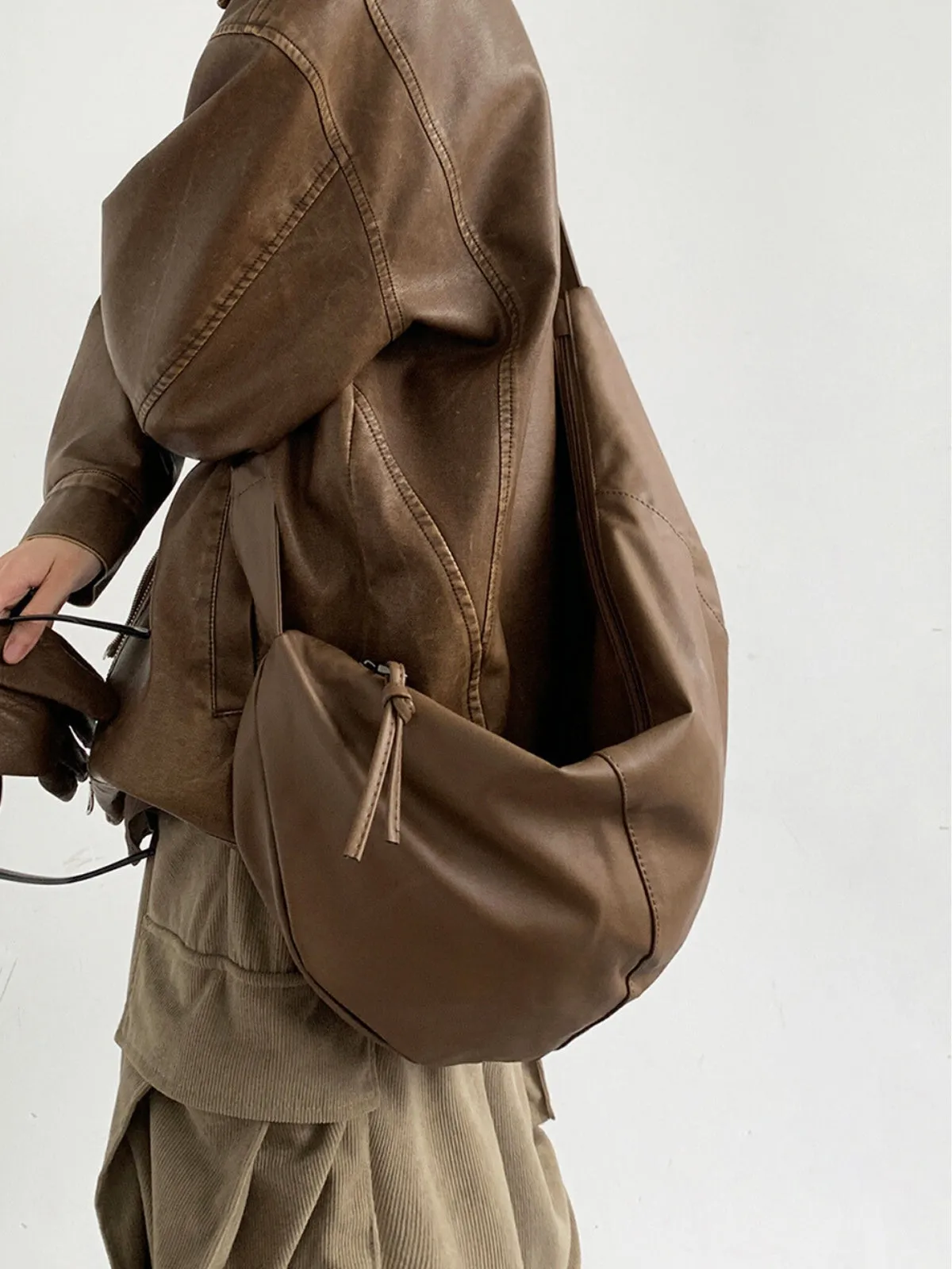 WLS Retro Crossbody Leather Bag