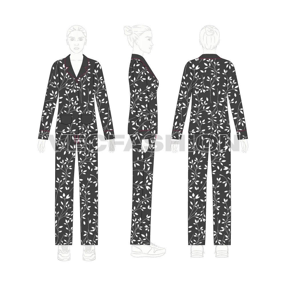 Women's Night Suit Pajama Set