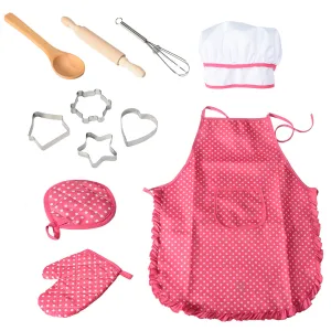 YIWA Chef Role Play Set with Dress up Costume and Kitchen Accessories